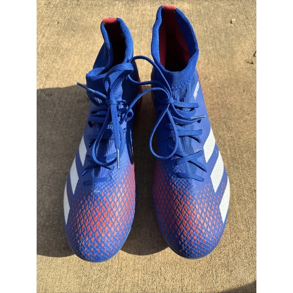 Adidas PREDATOR 20.3 FG Football Cleats Blue White Red EG0964 Mens‎ 9.5